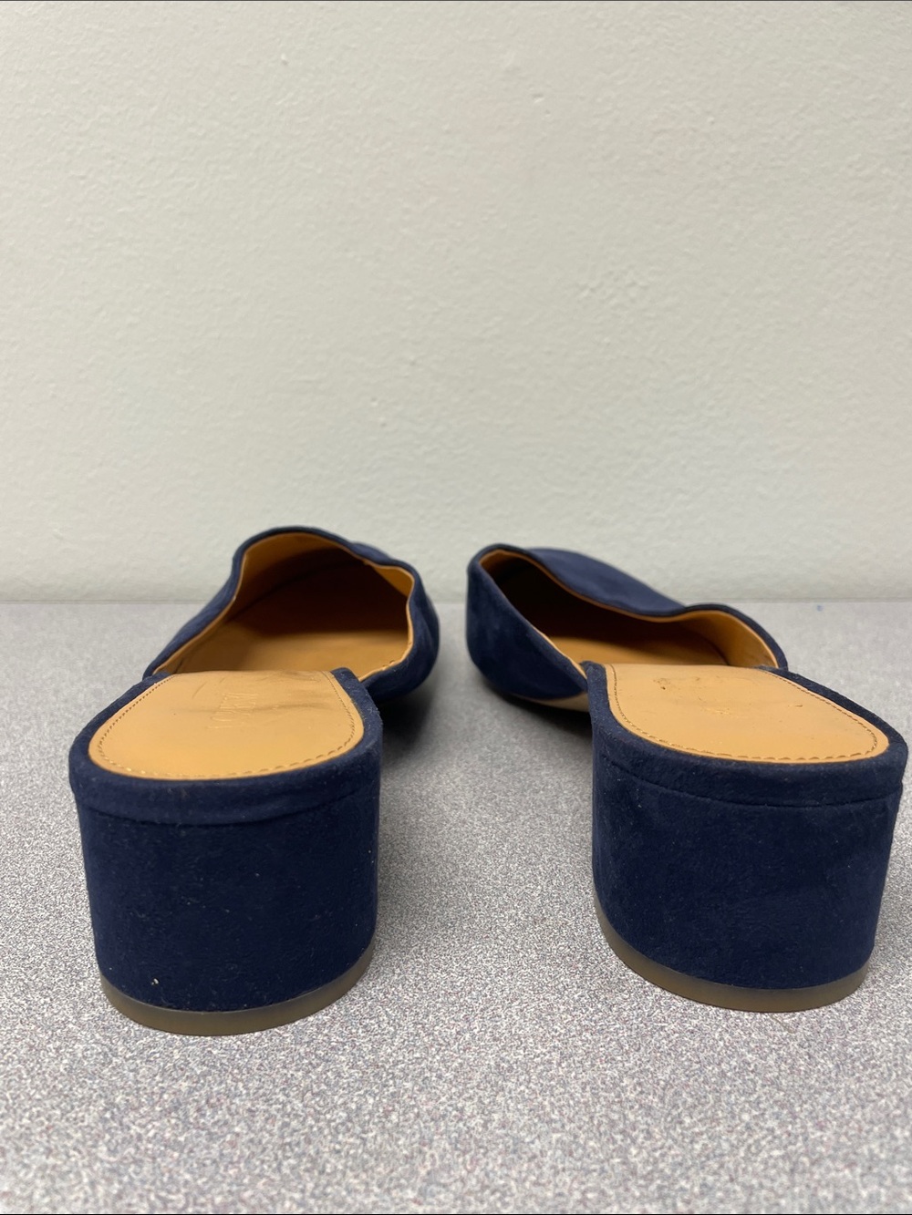 J. Crew Navy Suede Low Heel Mules - Picture 5 of 9